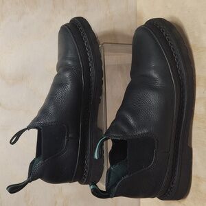 Georgia Boot Black Leather Loafers Men 11 Oil Slip Resistant Work Safety Shoe